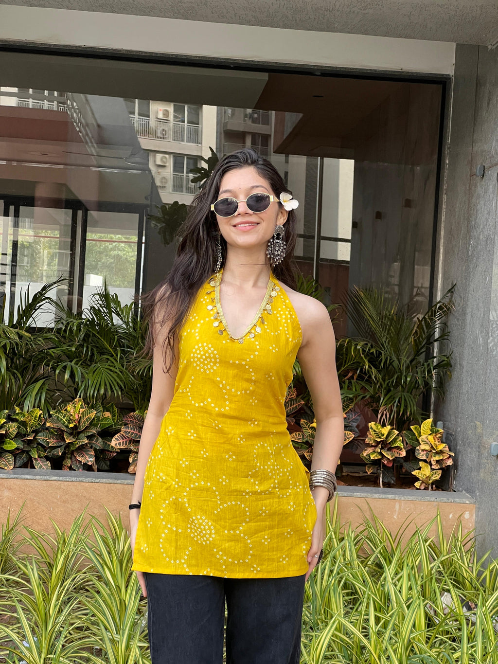 Garima padded a backless kurti