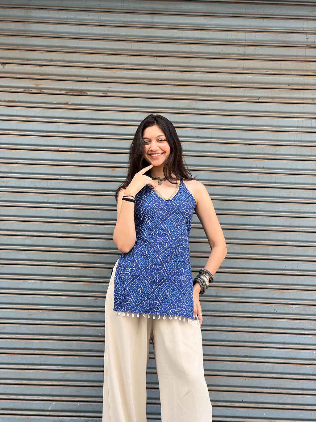 Sakshi Padded Halterneck Kurti
