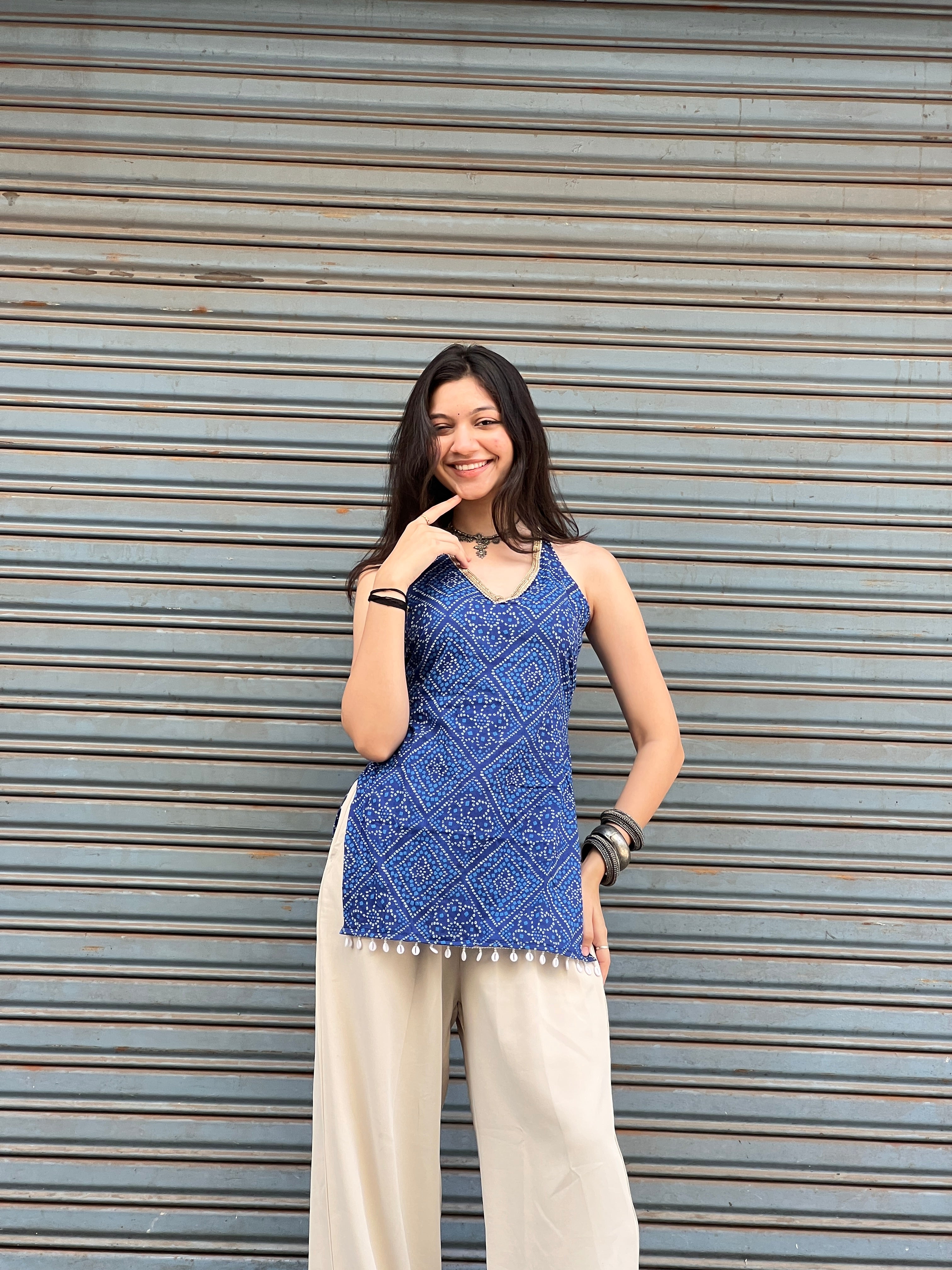 Sakshi Padded Halterneck Kurti