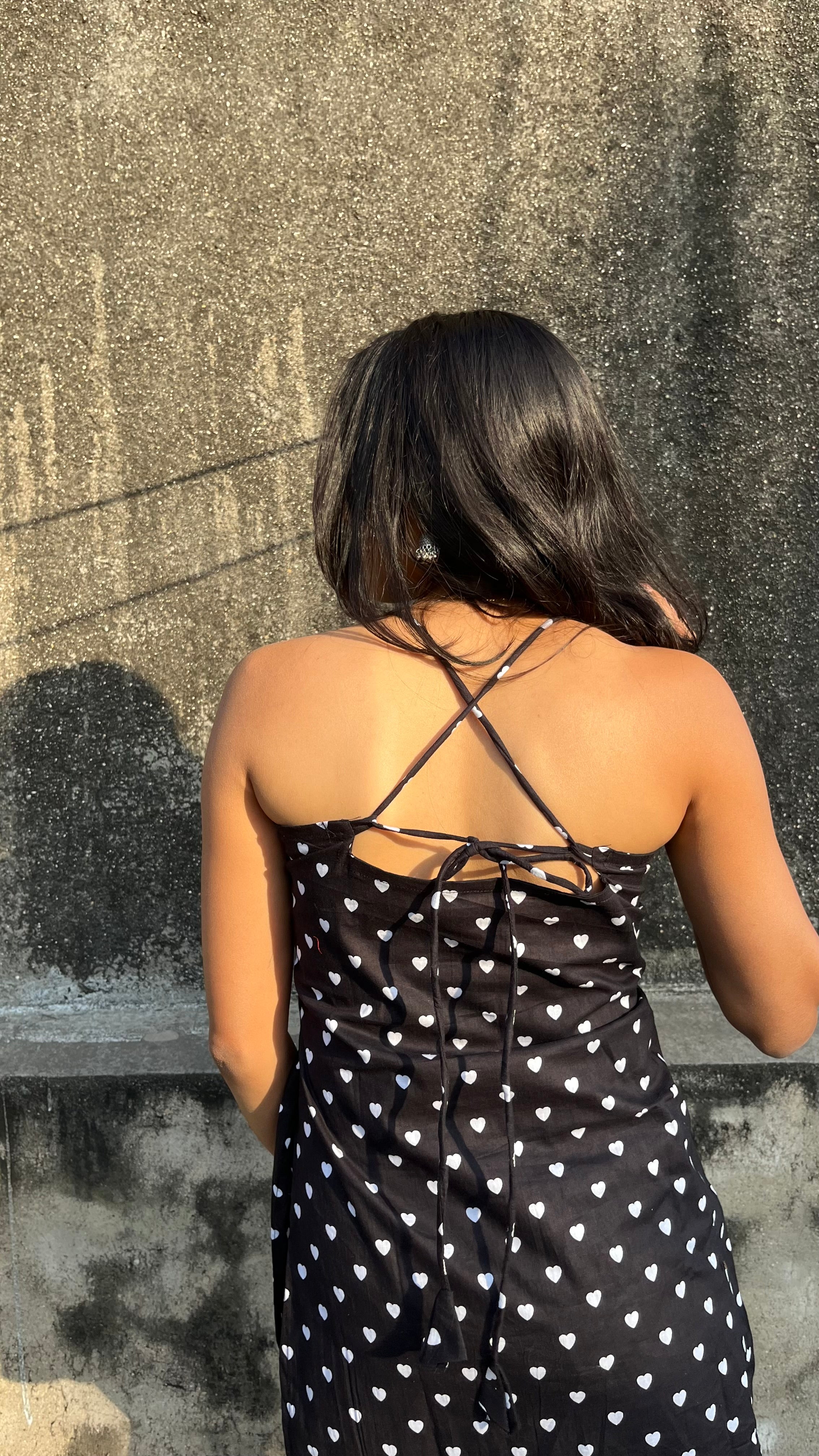 Blackheart padded criss cross back kurti