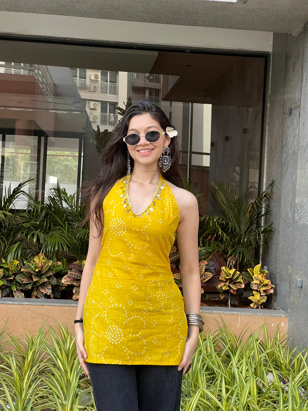 Garima padded a backless kurti