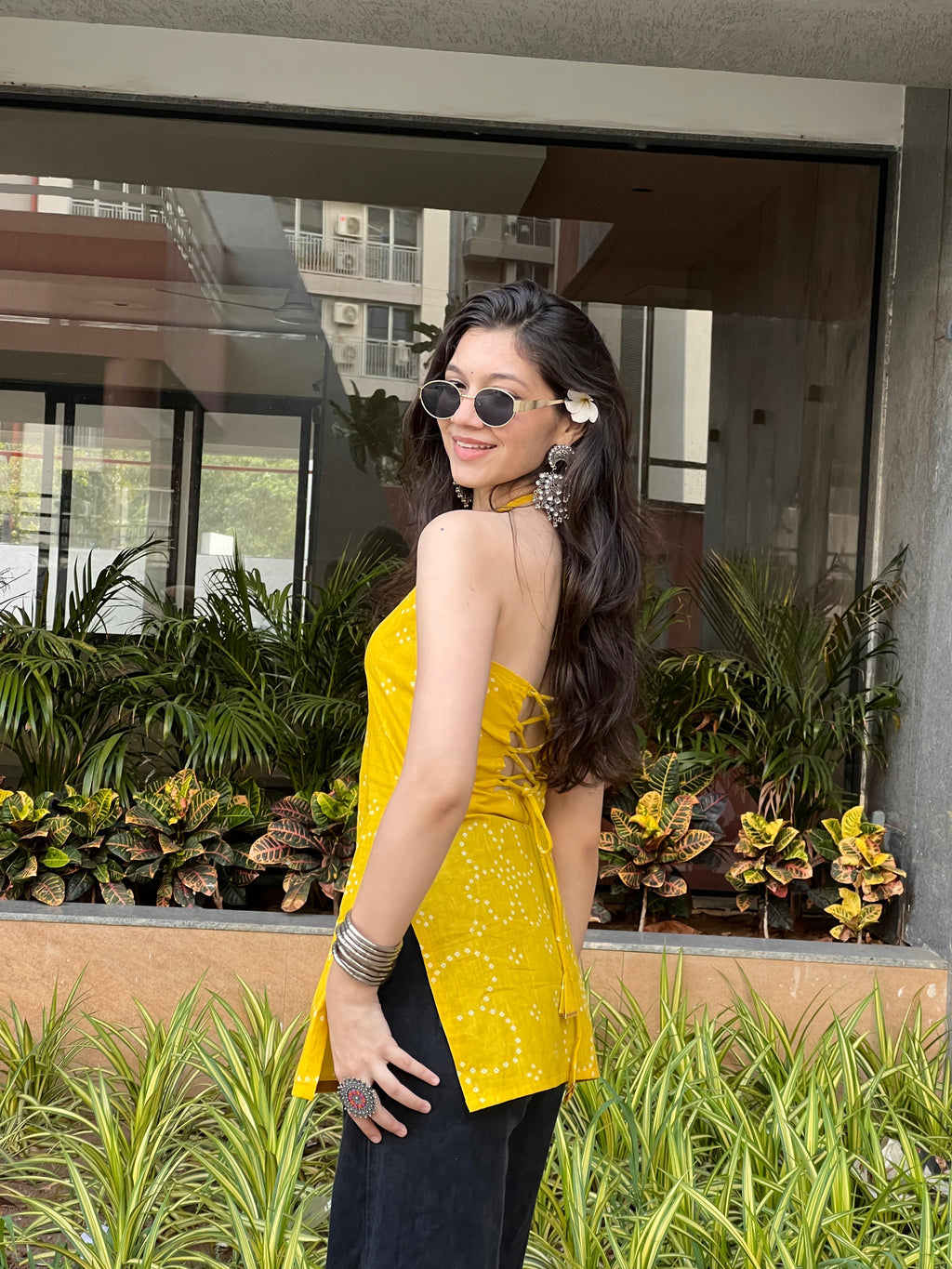 Garima padded a backless kurti