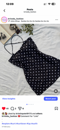 Blackheart padded criss cross back kurti
