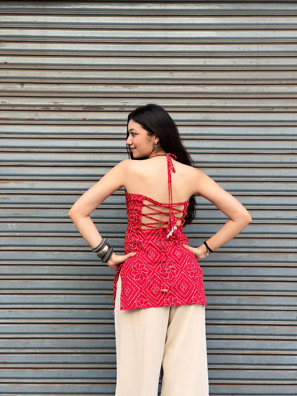 Swara Padded Halterneck Kurti