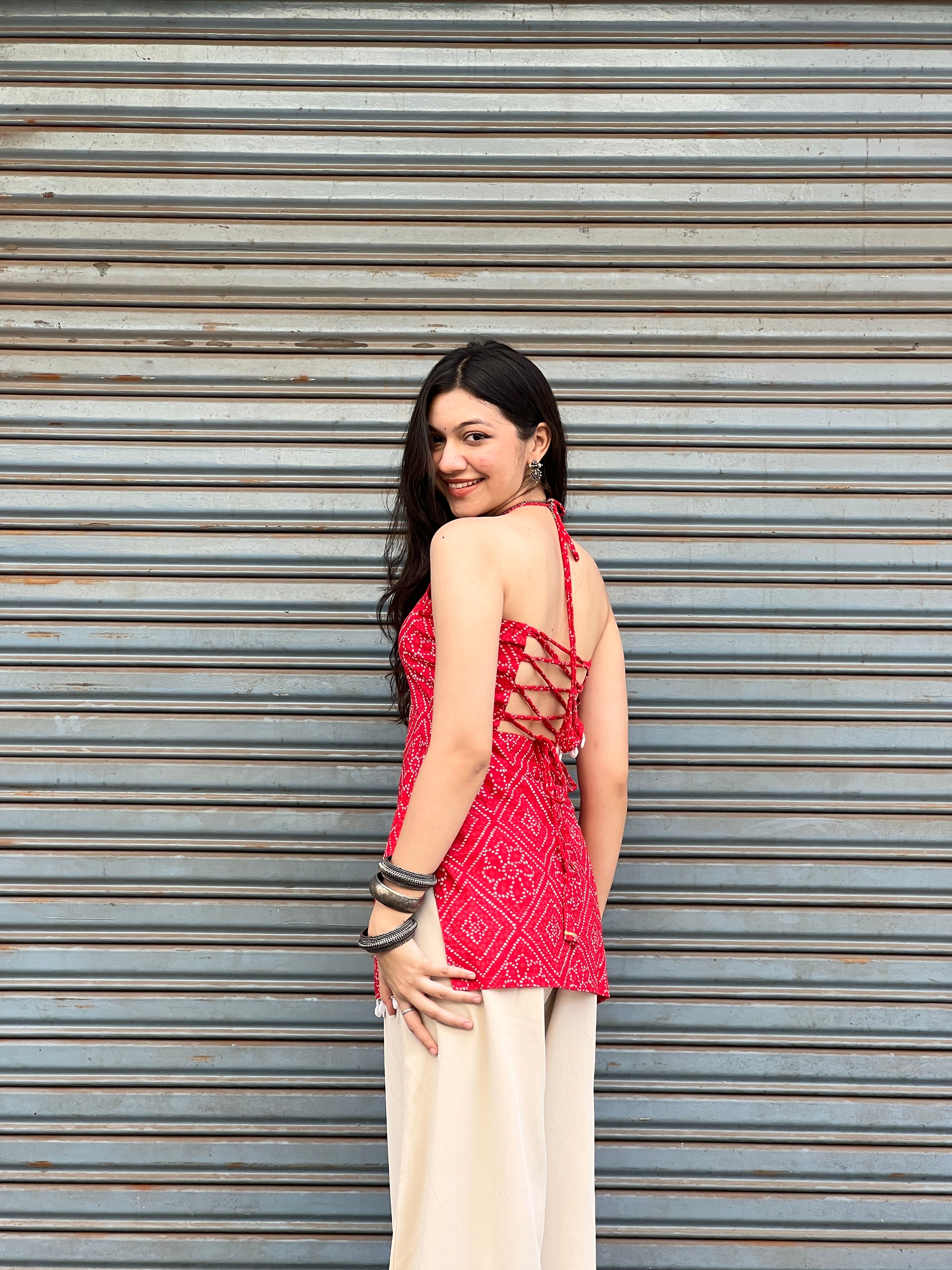 Swara Padded Halterneck Kurti