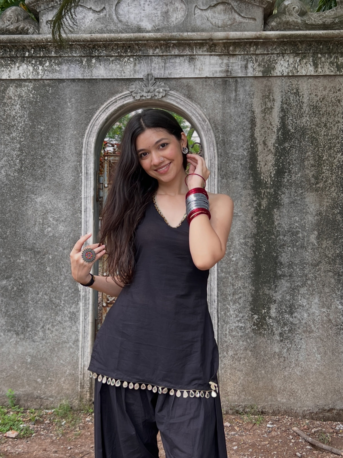Noor Halterneck backless padded kurti