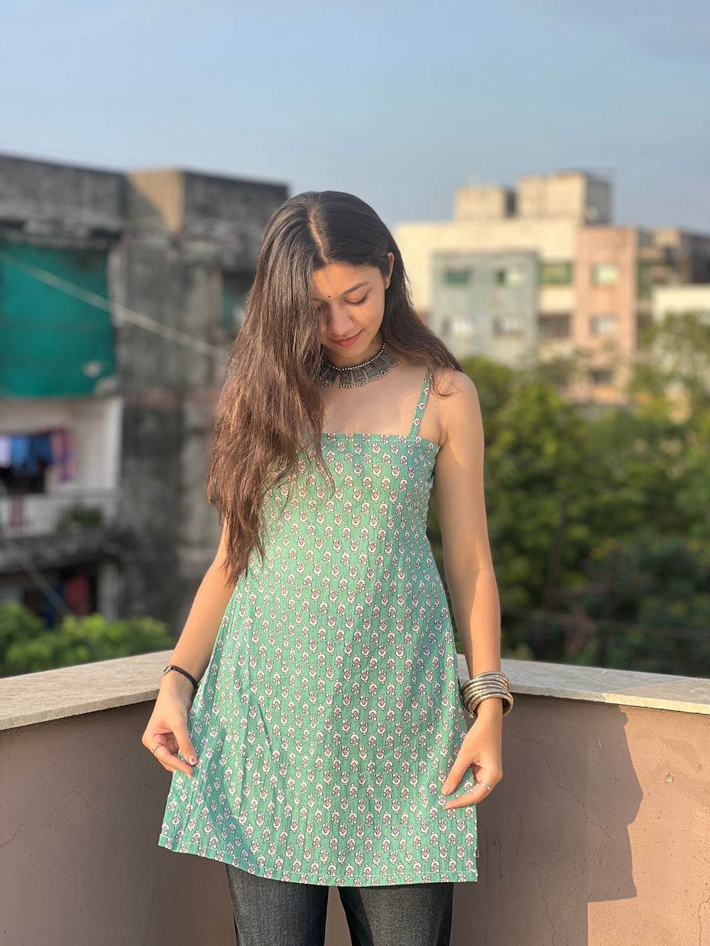 Zoya long Strep kurti -padded