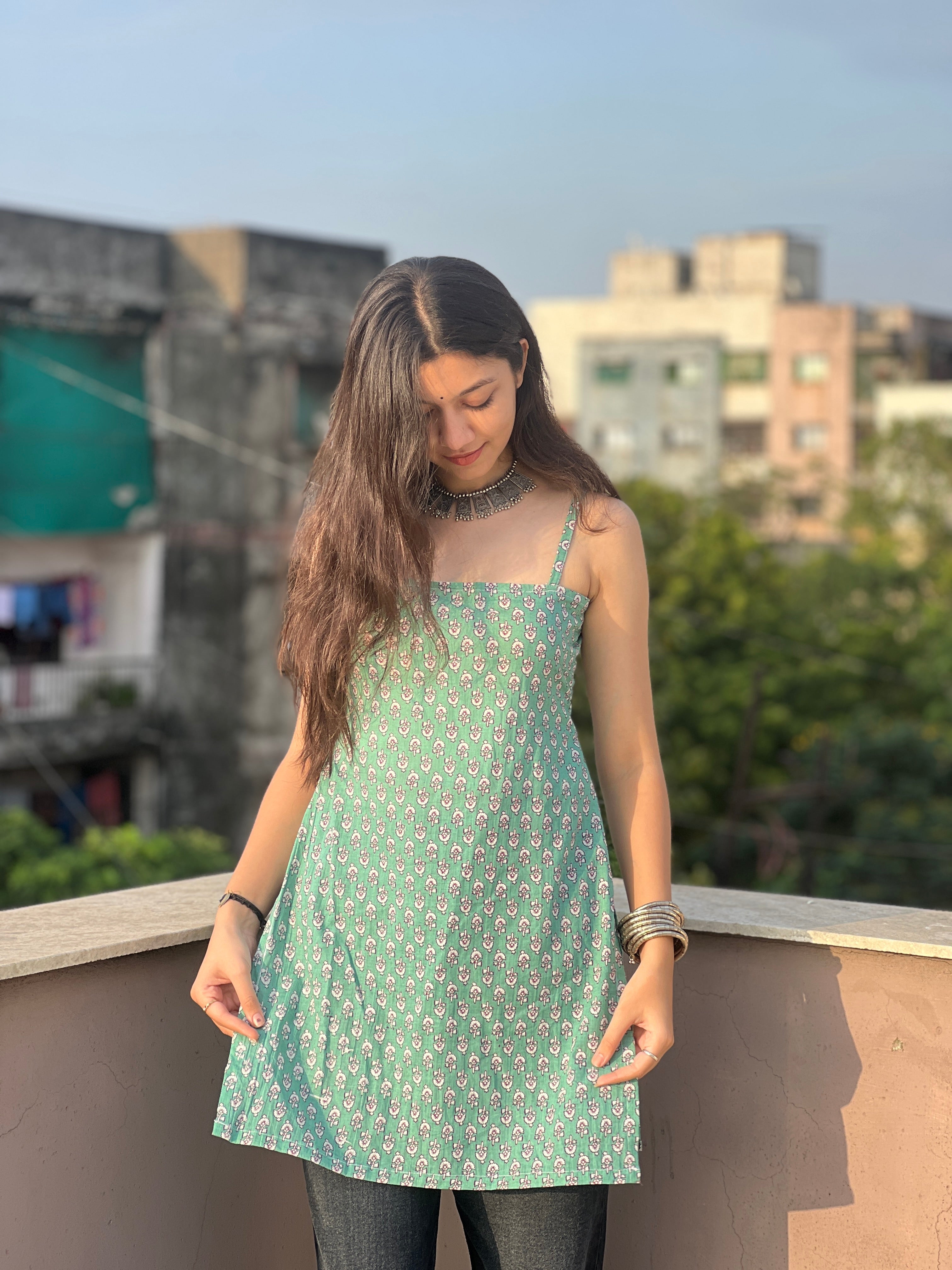 Zoya long Strep kurti -padded