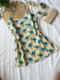 Blue Camy Strep Kurti