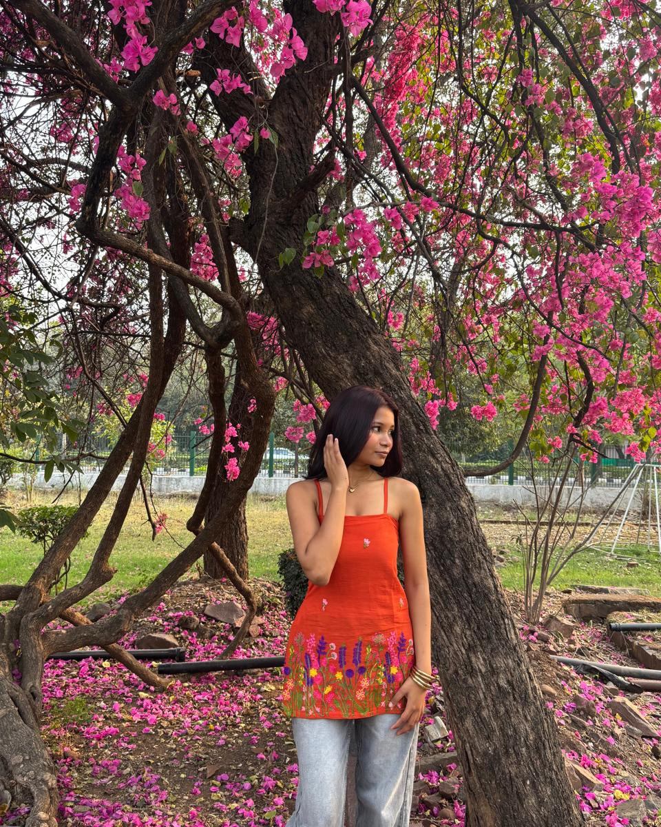 NAVYA EMBROIDARY STREP KURTI