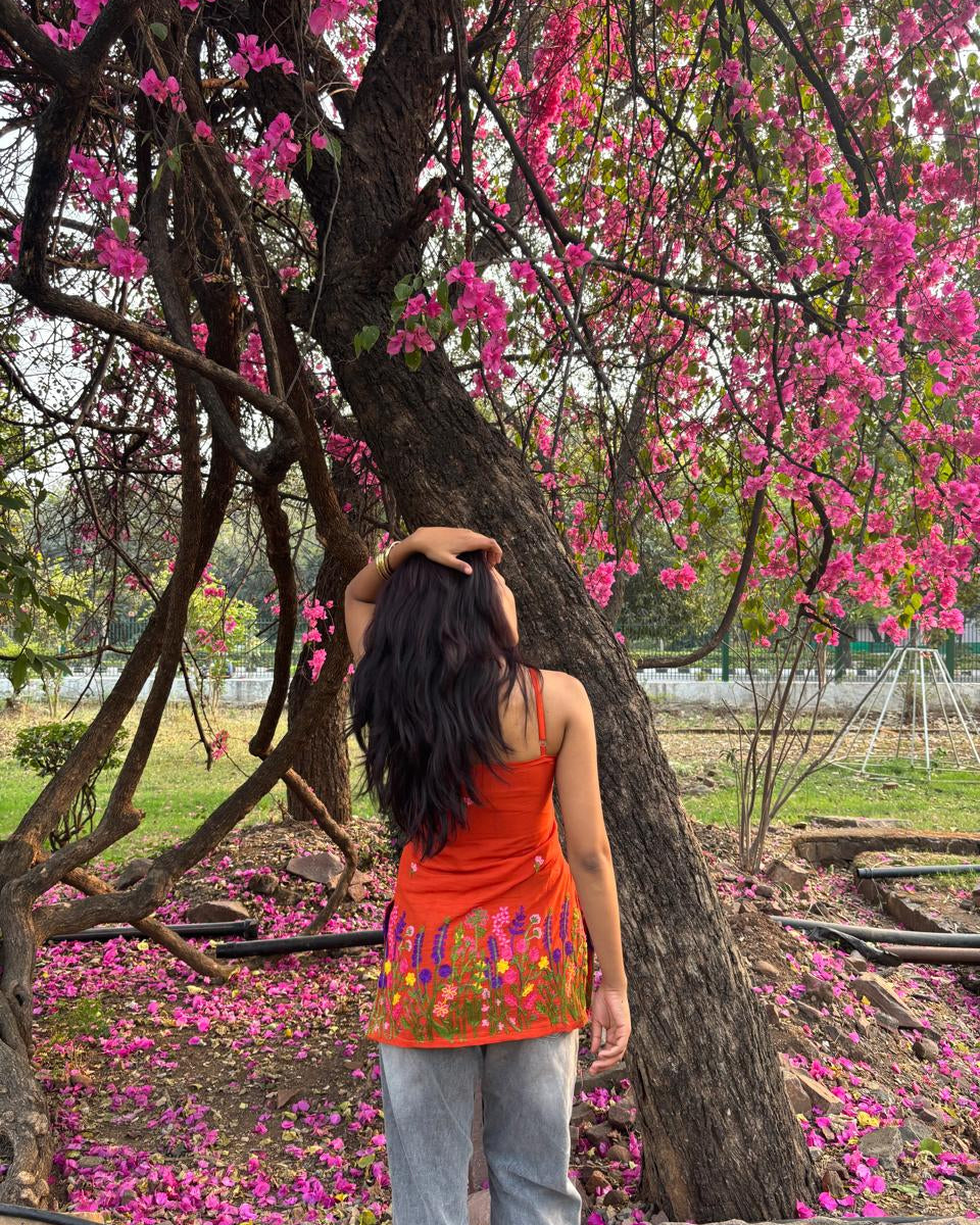 NAVYA EMBROIDARY STREP KURTI