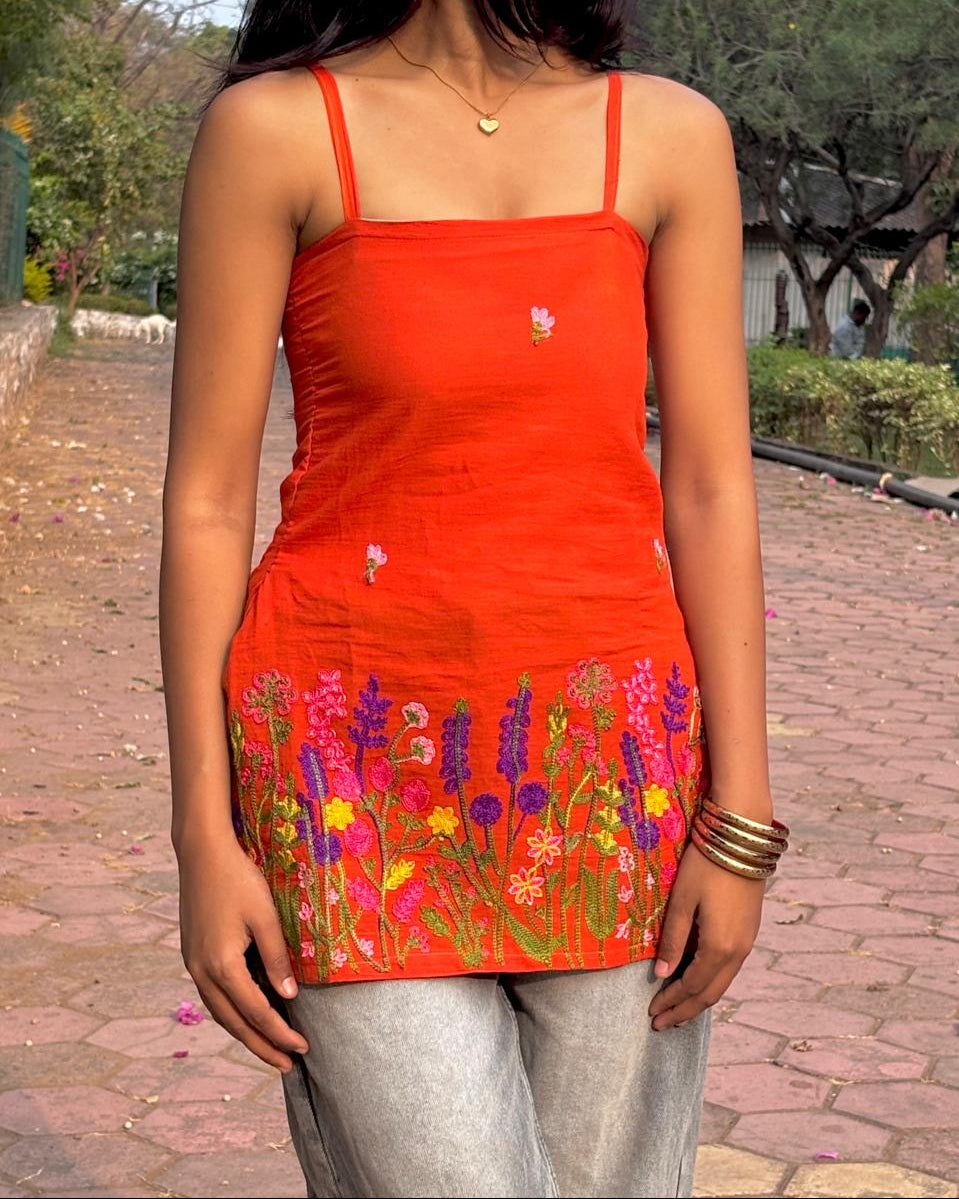 NAVYA EMBROIDARY STREP KURTI